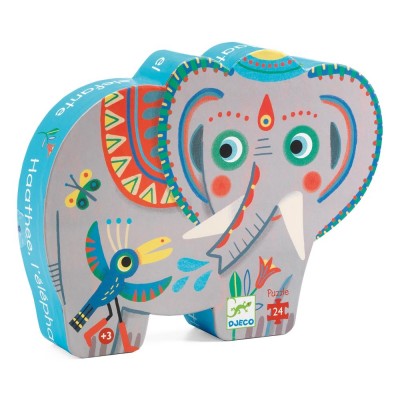 DJECO Haathee, Asian Elephant 24pcs Silhouette Puzzle