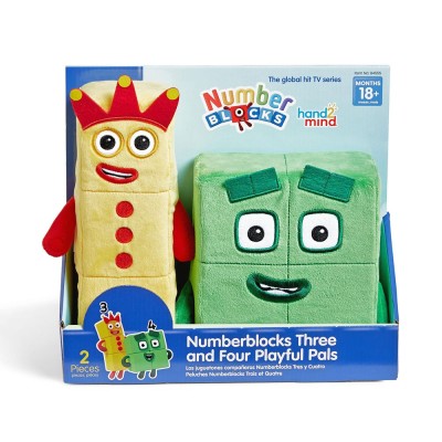 LEARNING RESOURCES Numberblocks Three and Four Playful Pals Plush by hand2mind