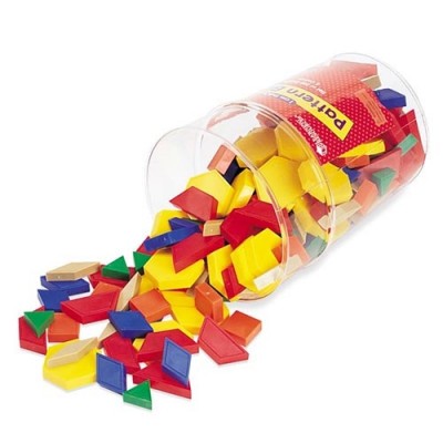 LEARNING RESOURCES Plastic Pattern Blocks, 1 cm (Set of 250)