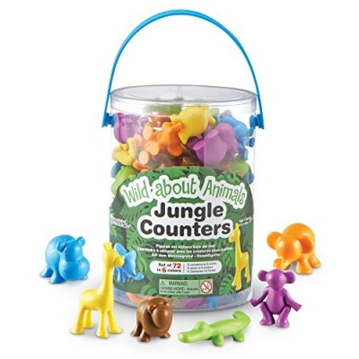 LEARNING RESOURCES Wild About Animals Jungle Counters, Set of 72