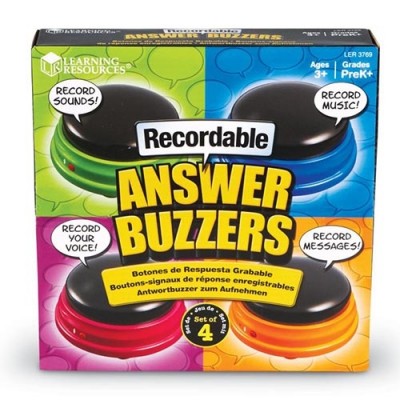 LEARNING RESOURCES Recordable Answer Buzzers - Set of 4