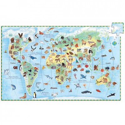 DJECO Observation Puzzle - World's Animals + Booklet