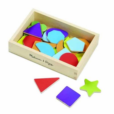 MELISSA & DOUG Magnetic Wooden Shapes and Colors